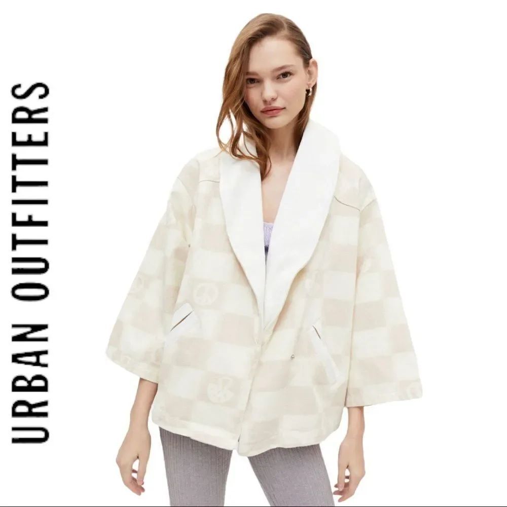 NEW Urban Outfitters UO Rei Wide Sleeve Wrap Coat Jacket XS S